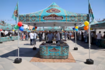 Anadolu Gıda özel baskılı etkinlik çadırı gazebo promosyon standı fuar